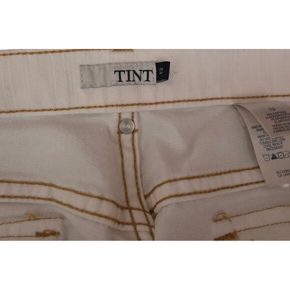 Vintage Y2K White Denim Cropped Jeans Womens Size 12 - Picture 4 of 8